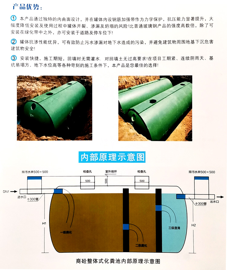 海城玻璃钢化粪池